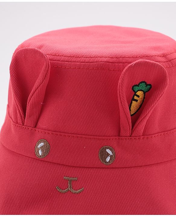 Babyhug Bucket Hat Bunny Design - Pink