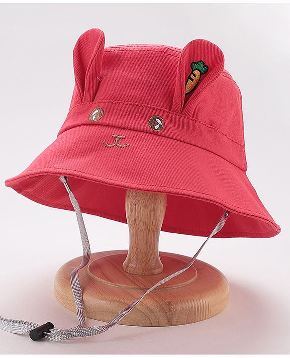 Babyhug Bucket Hat Bunny Design - Pink