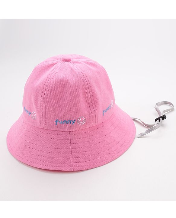 Babyhug Bucket Hat Smiley Design - Pink
