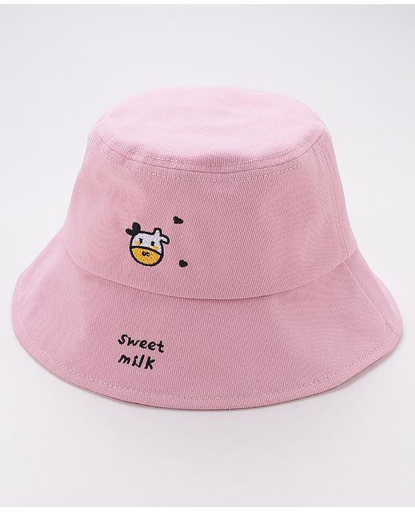 Babyhug Bucket Hat Cow Print Pink - Diameter 18 cm