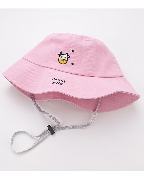 Babyhug Bucket Hat Cow Print Pink - Diameter 18 cm