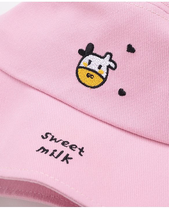 Babyhug Bucket Hat Cow Print Pink - Diameter 18 cm