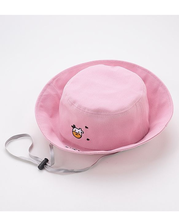 Babyhug Bucket Hat Cow Print Pink - Diameter 18 cm