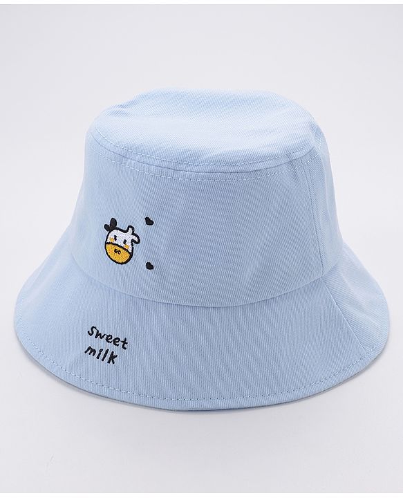 Babyhug Bucket Hat Cow Print Blue - Diameter 18 cm