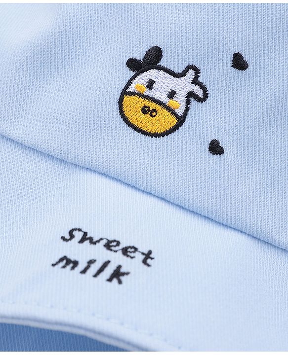 Babyhug Bucket Hat Cow Print Blue - Diameter 18 cm