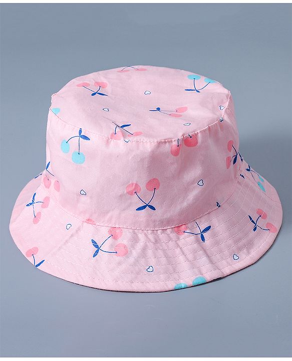Babyhug Bucket Hat Cherry Print - Pink