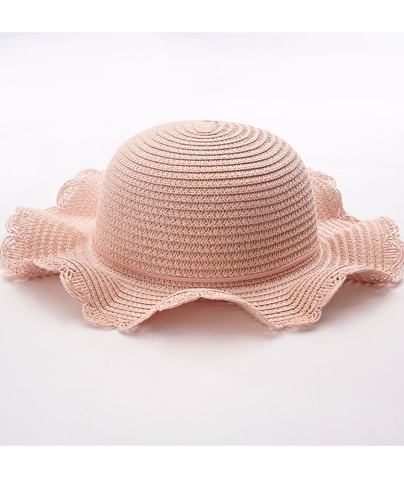 Babyhug Straw Hat Flower Design  Pink - Diameter 18 cm