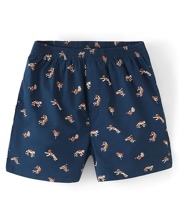 Pine Kids 100% Cotton Woven Boxers With Chitah & Cycle Print Pack Of 2 (Colour May Vary)