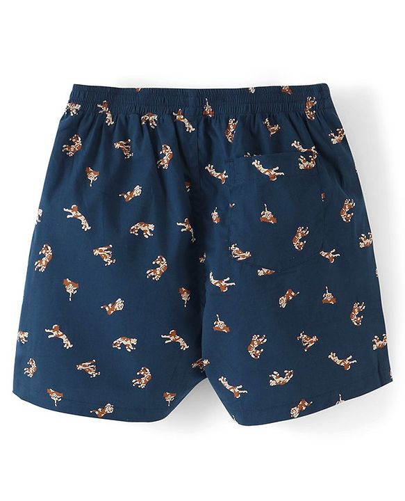 Pine Kids 100% Cotton Woven Boxers With Chitah & Cycle Print Pack Of 2 (Colour May Vary)