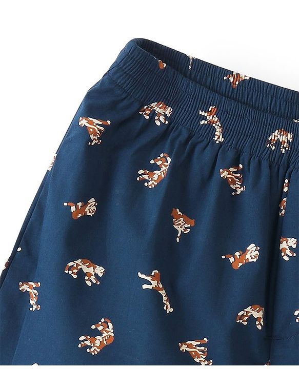 Pine Kids 100% Cotton Woven Boxers With Chitah & Cycle Print Pack Of 2 (Colour May Vary)