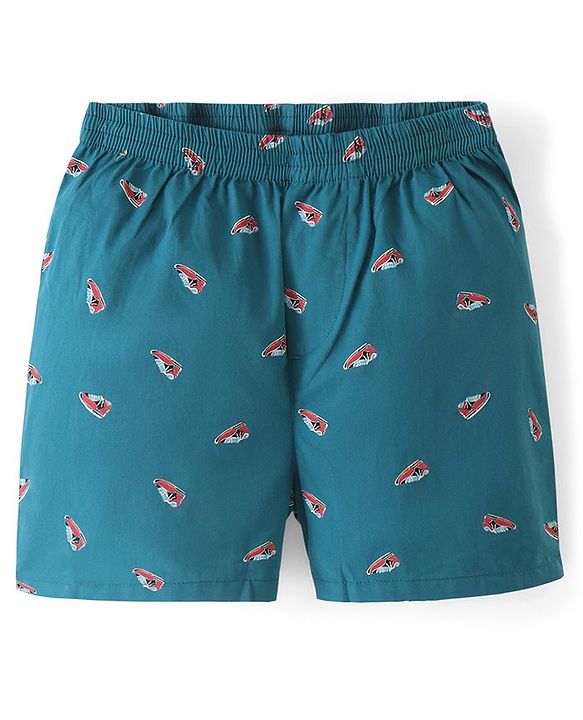 Pine Kids Cotton Woven Inner Wear & Thermals Boxers With Shoe & Football Print Pack Of 2 (Colour May Vary)