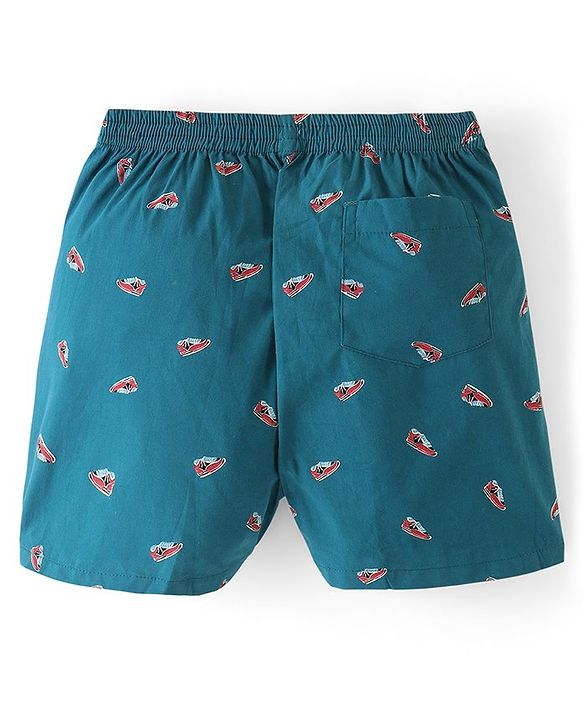 Pine Kids Cotton Woven Inner Wear & Thermals Boxers With Shoe & Football Print Pack Of 2 (Colour May Vary)
