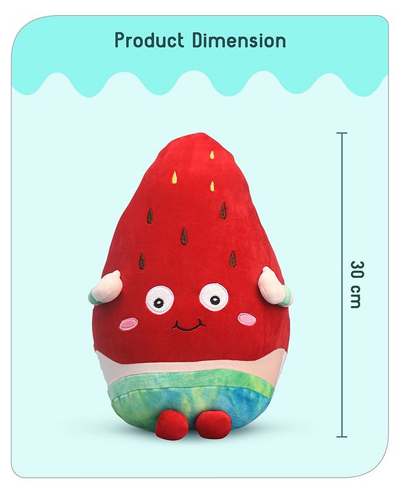 Babyhug Supersoft Strawberry Toy cum Cushion Red- Height 40 cm