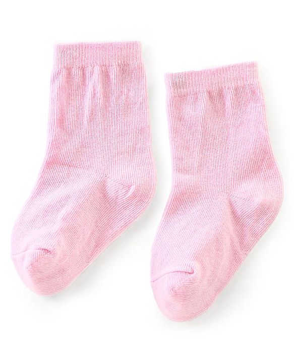 Cute Walk by Babyhug Anti Bacterial Ankle Length Non Terry Solid Color Socks Pack of 3 - Pink Orange & Blue