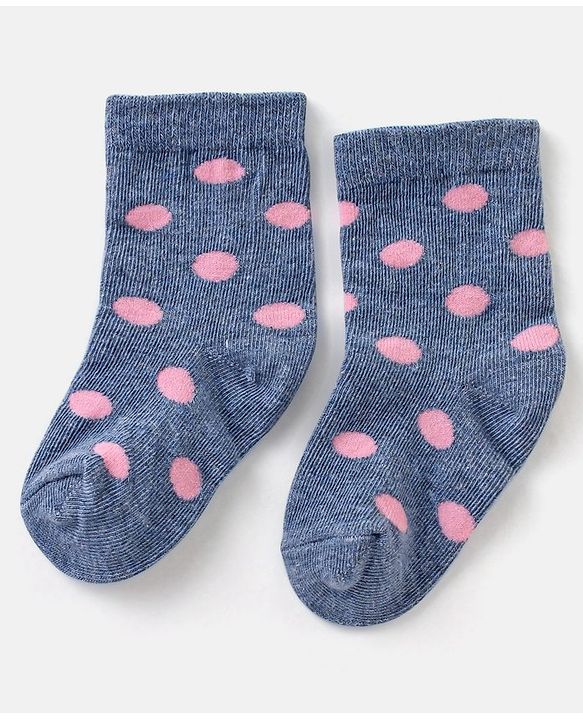 Cute Walk By Babyhug Non Terry Anti Bacterial Ankle Length Floral Design Socks Pack of 3 - Multicolour