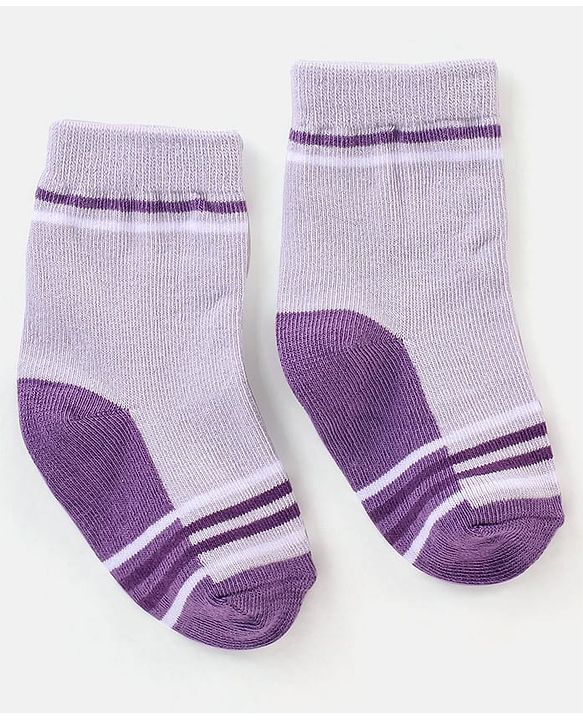 Cute Walk By Babyhug Non Terry Anti Bacterial Ankle Length Design Socks Pack of 3 - Multicolour