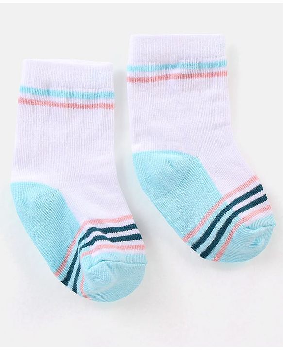 Cute Walk By Babyhug Non Terry Anti Bacterial Ankle Length Design Socks Pack of 3 - Multicolour
