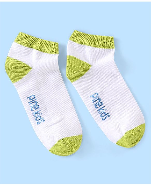 Pine Kids Spandex Ankle Length Text Design Socks Pack of 3 - Multicolour