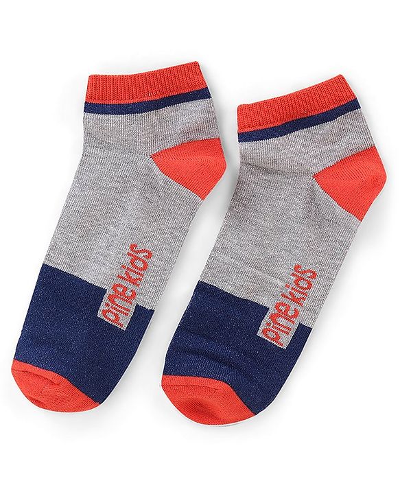 Pine Kids Spandex Ankle Length Stripes Design Socks Pack of 3 - Multicolour