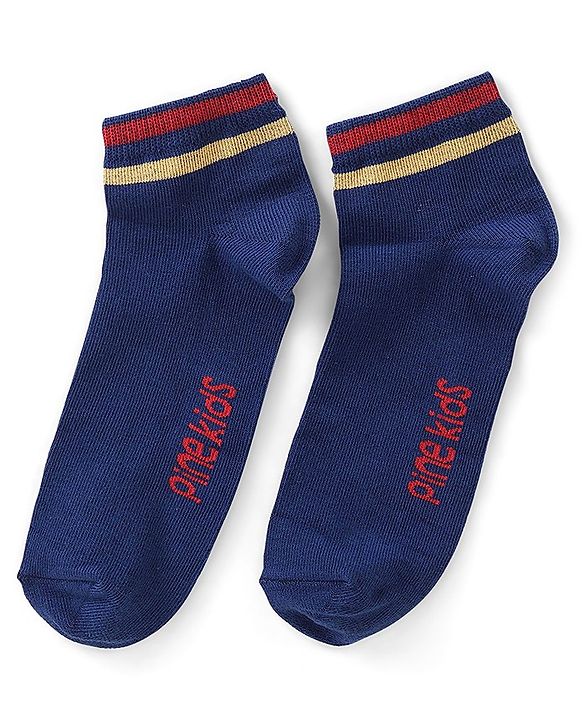 Pine Kids Spandex Ankle Length Design Socks Pack of 3 - Multicolour