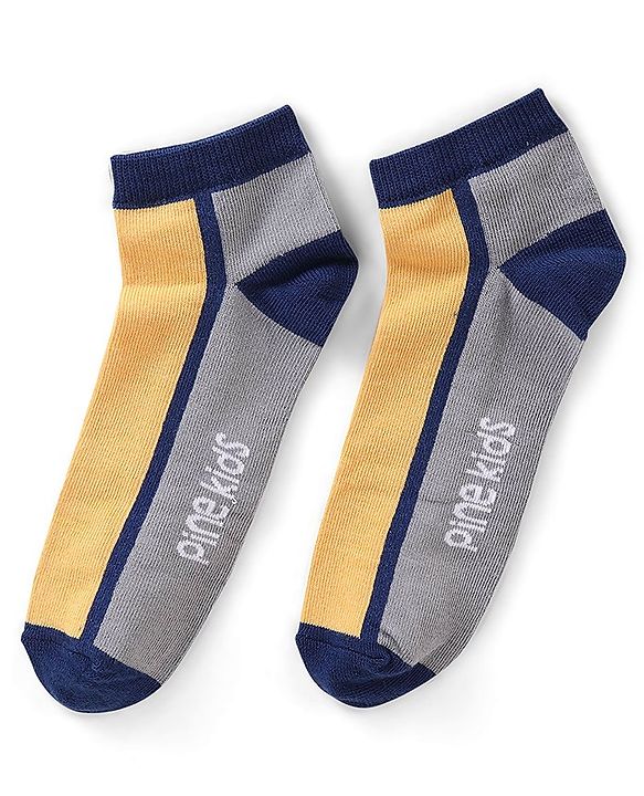 Pine Kids Spandex Ankle Length Design Socks Pack of 3 - Multicolour