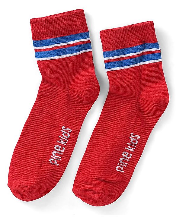 Pine Kids Spandex Ankle Length Design Socks Pack of 3 - Multicolour