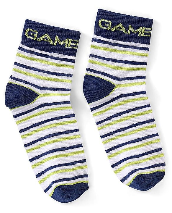 Pine Kids Spandex Ankle Length Stripes Design Socks Pack of 3 - Multicolour