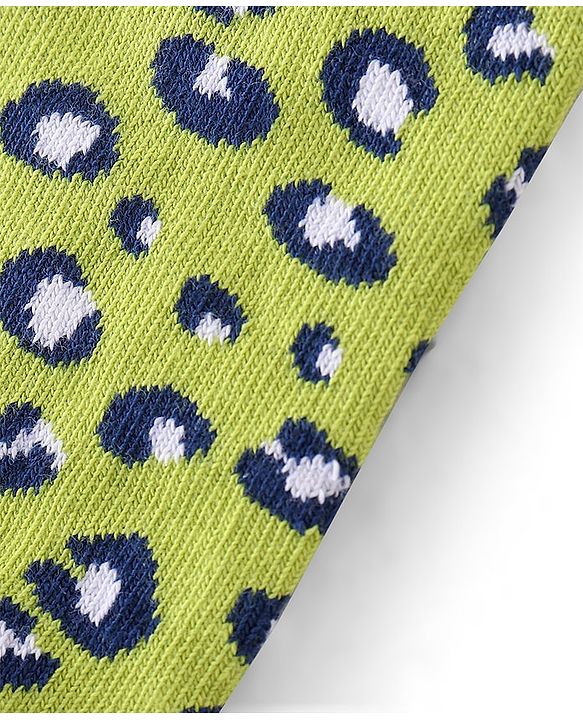 Pine Kids Ankle Length Socks With Leopard Design - Green Pink & Blue