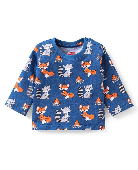 Babyhug Cotton Knit Full Sleeves T-Shirt with Koala Graphics Pack of 5 - Multicolour