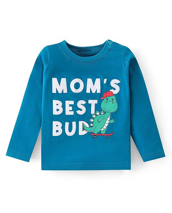 Babyhug Cotton Knit Full Sleeves T-Shirt With Dino Graphics Pack of 7 - Multicolour