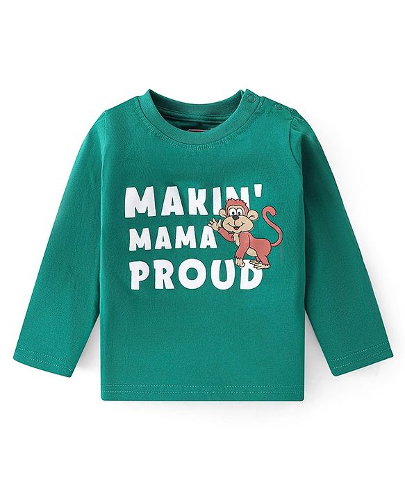 Babyhug Cotton Knit Full Sleeves T-Shirt With Dino Graphics Pack of 7 - Multicolour