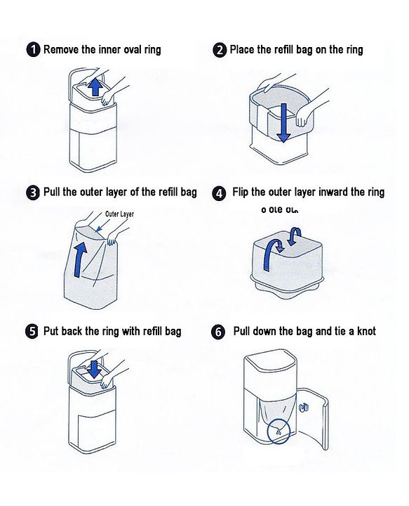 Babyhug Diaper Pail with Odor Lock Technology & Refill Bag-Grey