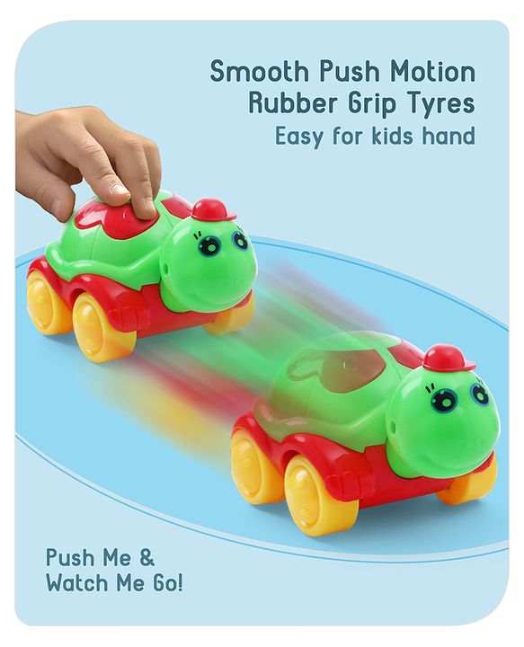 Babyhug Turtle On Wheels-Green & Red