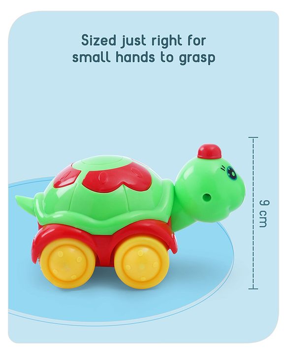 Babyhug Turtle On Wheels-Green & Red