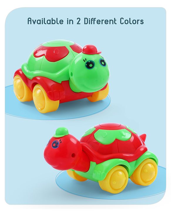 Babyhug Turtle On Wheels-Green & Red