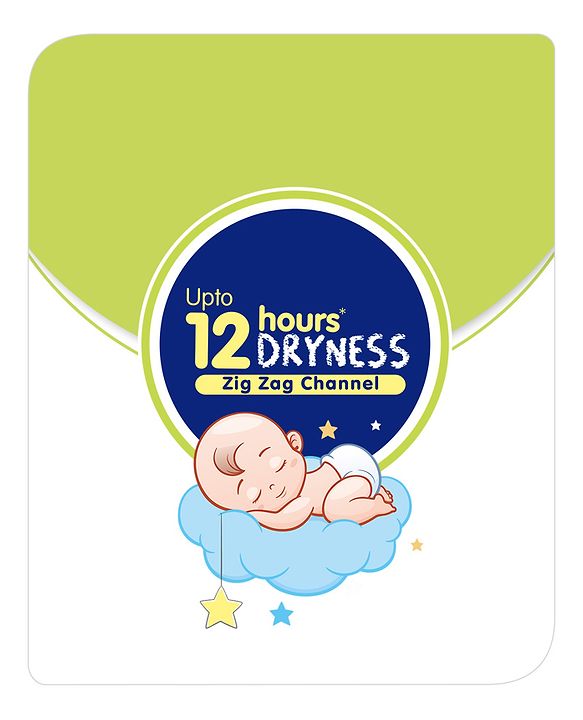 Babyhug Super Dry Pant Style Diaper Medium (M) Size - 74 Pieces