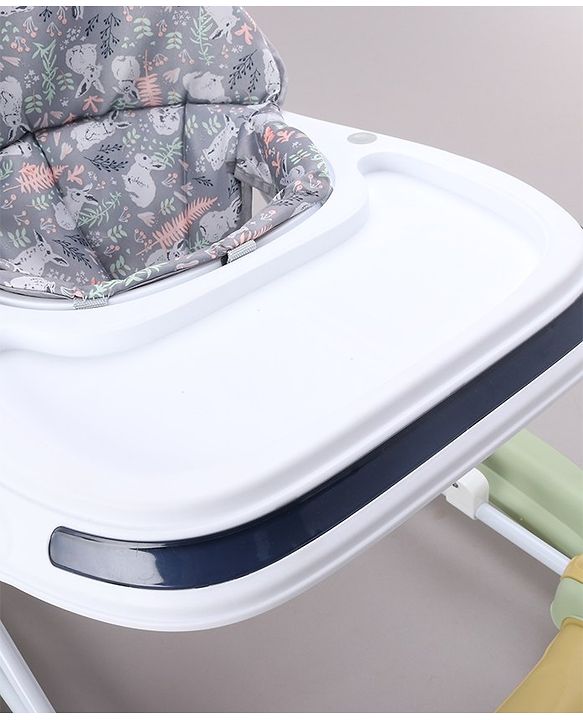 Babyhug Bunny Face 2 In 1 Walker Cum Rocker With 3 Level Adjustable Height & Musical Play Tray With Light  - Green