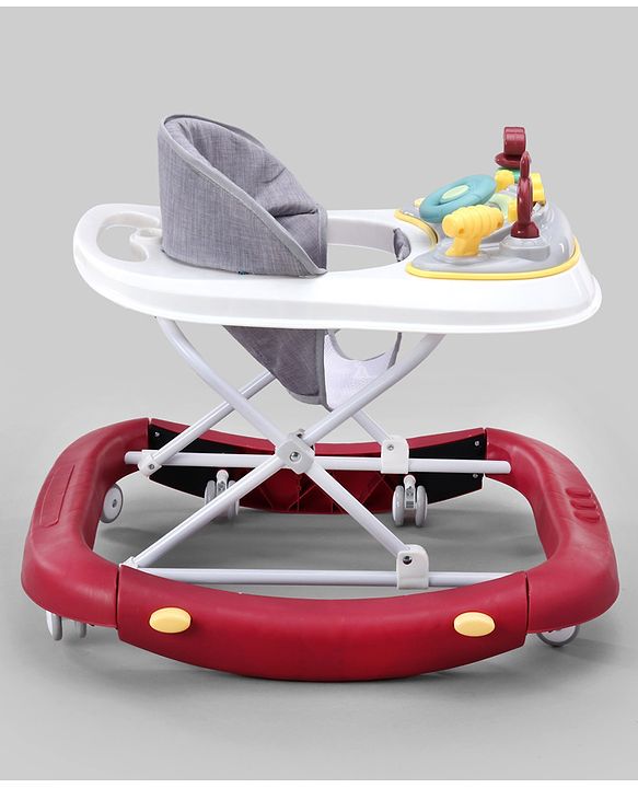 Babyhug 2 In 1 Multifunctional Baby Walker Cum Rocker With 3 Level Height Adjustment & Musical Play Tray -Green