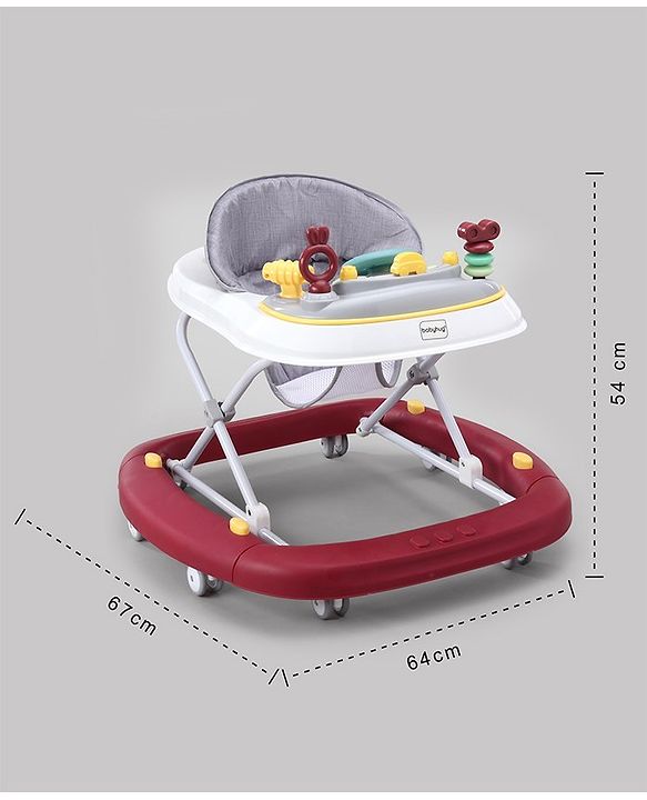 Babyhug 2 In 1 Multifunctional Baby Walker Cum Rocker With 3 Level Height Adjustment & Musical Play Tray -Green