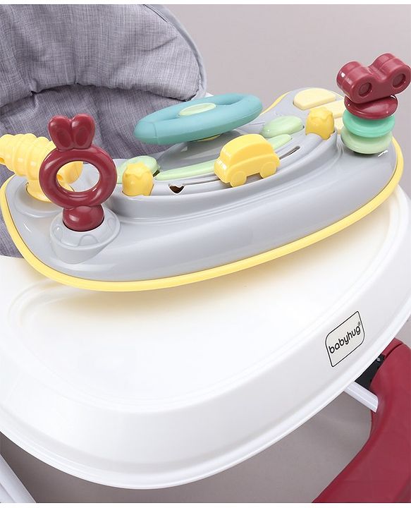 Babyhug 2 In 1 Multifunctional Baby Walker Cum Rocker With 3 Level Height Adjustment & Musical Play Tray -Green