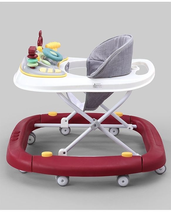 Babyhug 2 In 1 Multifunctional Baby Walker Cum Rocker With 3 Level Height Adjustment & Musical Play Tray -Green