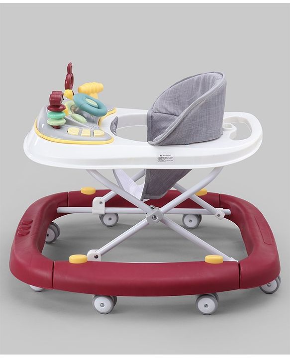 Babyhug 2 In 1 Multifunctional Baby Walker Cum Rocker With 3 Level Height Adjustment & Musical Play Tray -Green