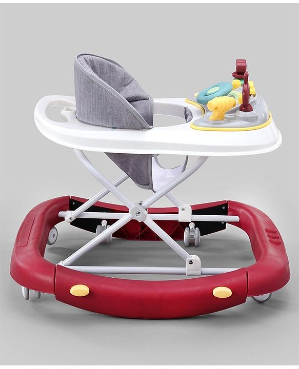Babyhug 2 In 1 Multifunctional Baby Walker Cum Rocker With 3 Level Height Adjustment & Musical Play Tray -Green