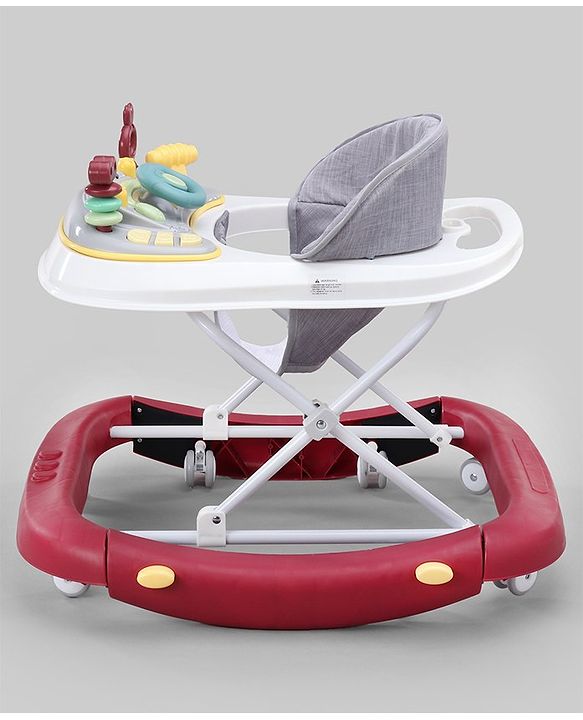Babyhug 2 In 1 Multifunctional Baby Walker Cum Rocker With 3 Level Height Adjustment & Musical Play Tray -Green