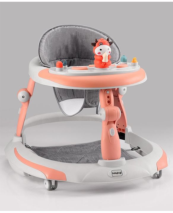 Babyhug Multi-functional Musical Baby Walker- Orange