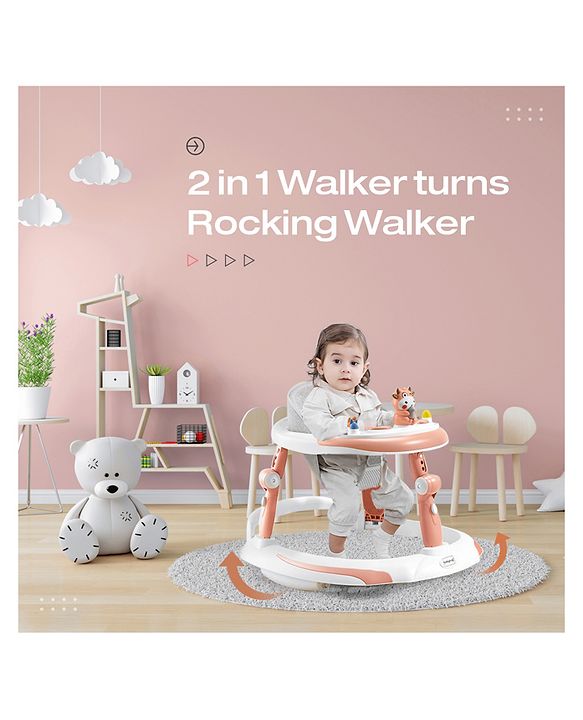 Babyhug Multi-functional Musical Baby Walker- Orange