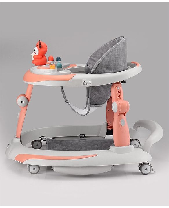Babyhug Multi-functional Musical Baby Walker- Orange