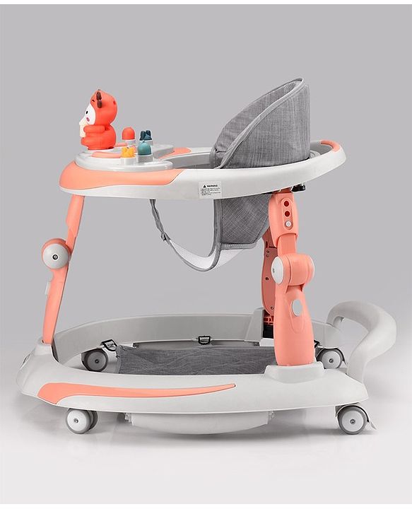 Babyhug Multi-functional Musical Baby Walker- Orange