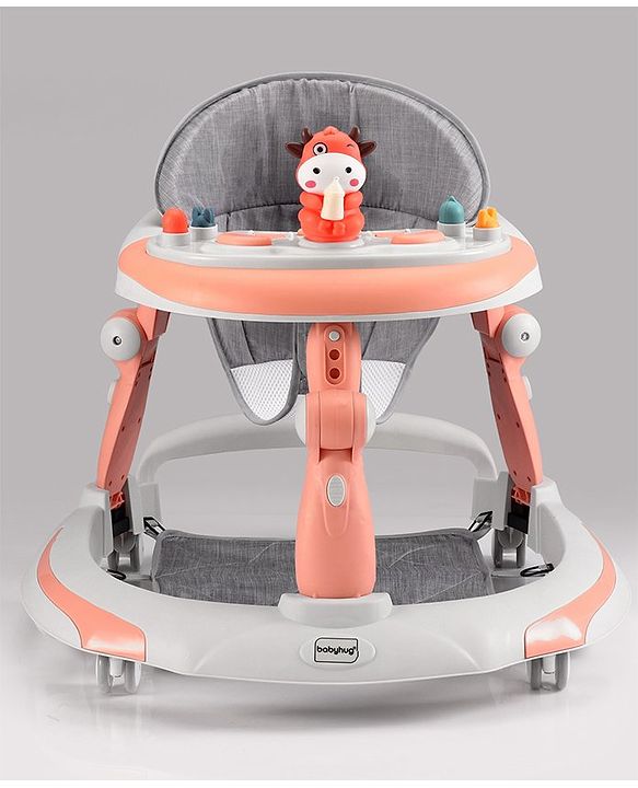 Babyhug Multi-functional Musical Baby Walker- Orange