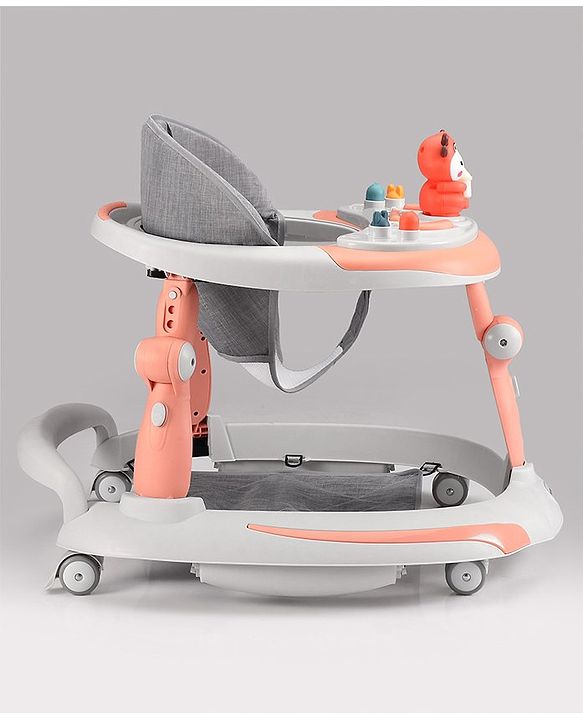 Babyhug Multi-functional Musical Baby Walker- Orange